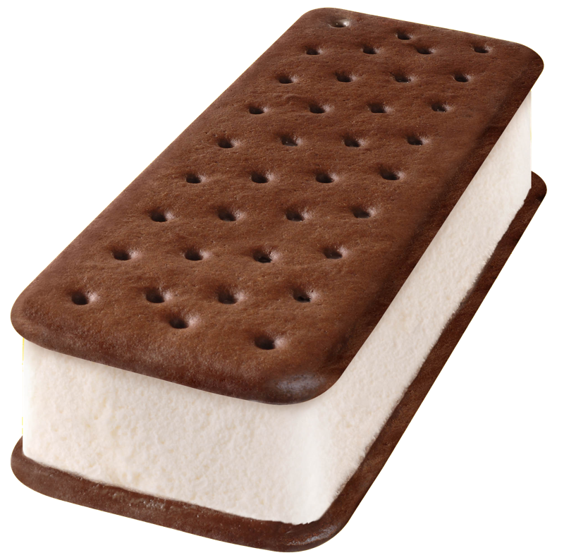 A long ice cream sandwich.